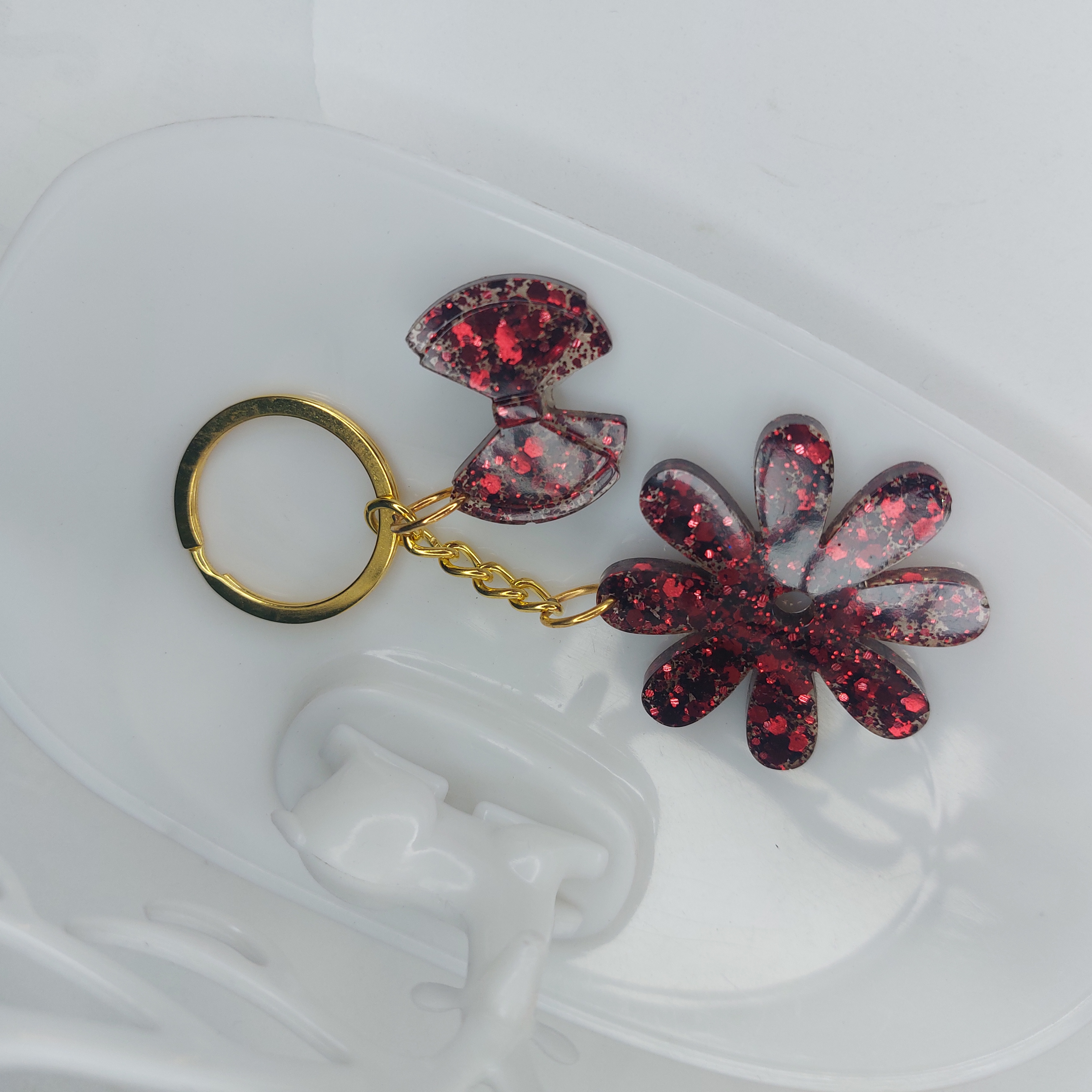 Handmade resin keychain