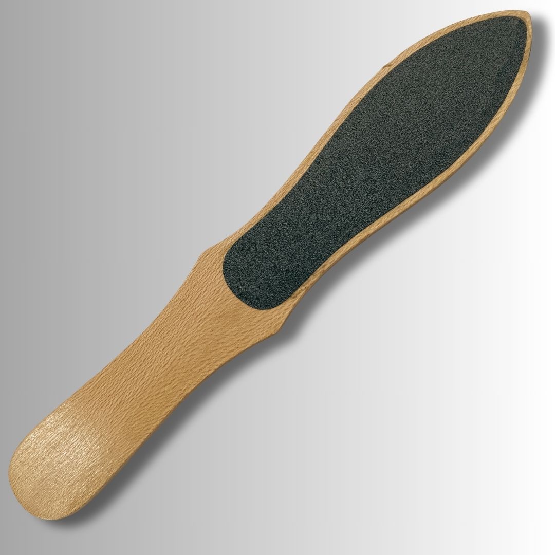 Foot Filer Wood Handle Dual Sided Coarse Wooden Foot Scraper Hard & Dead Skin Callus Remover, Pedicure Foot Scrubber
