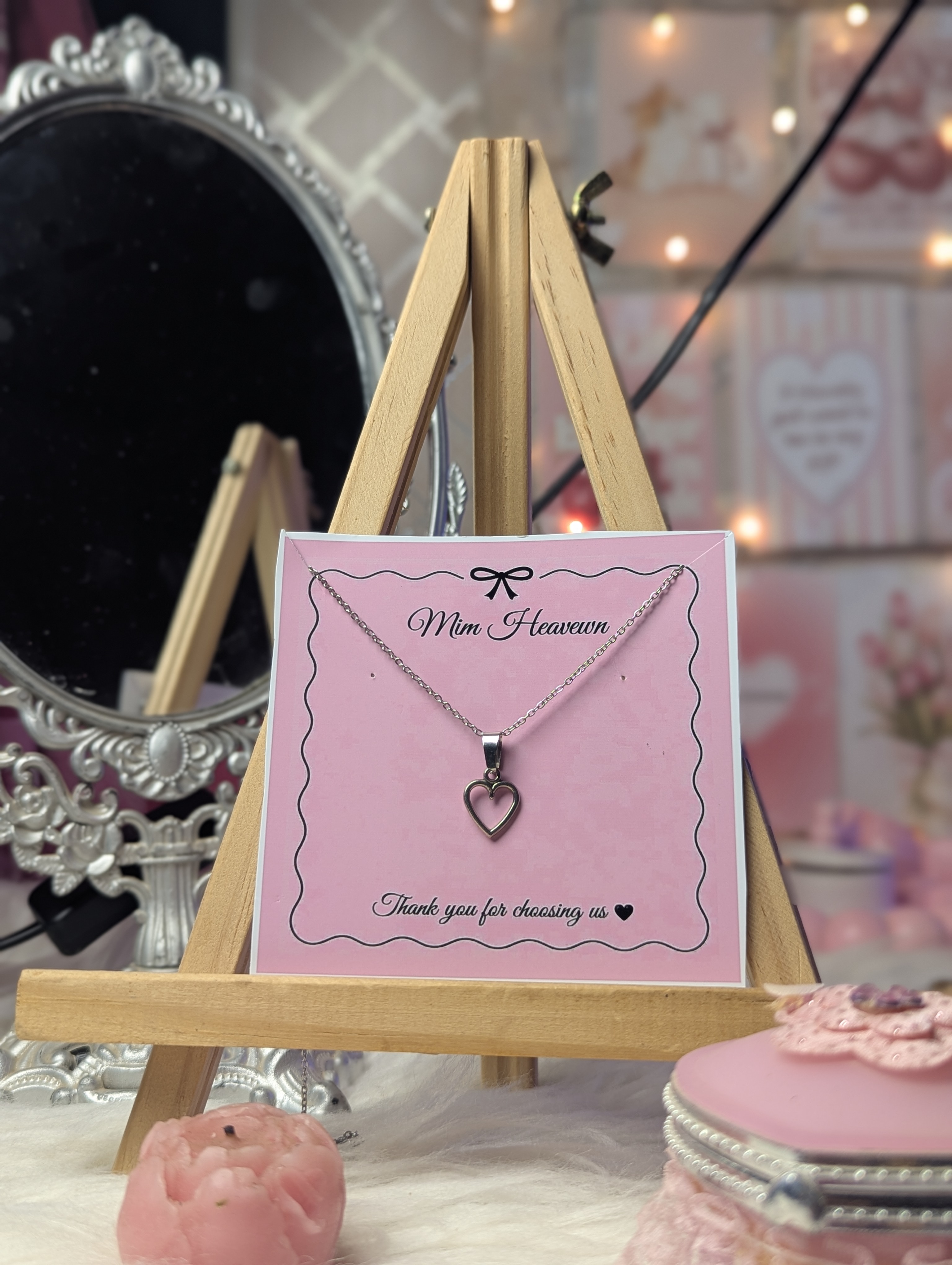 Stainless steel locket set